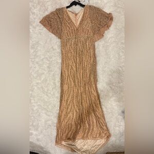 Mac Duggal Glittering Porcelain Evening Gown NWT